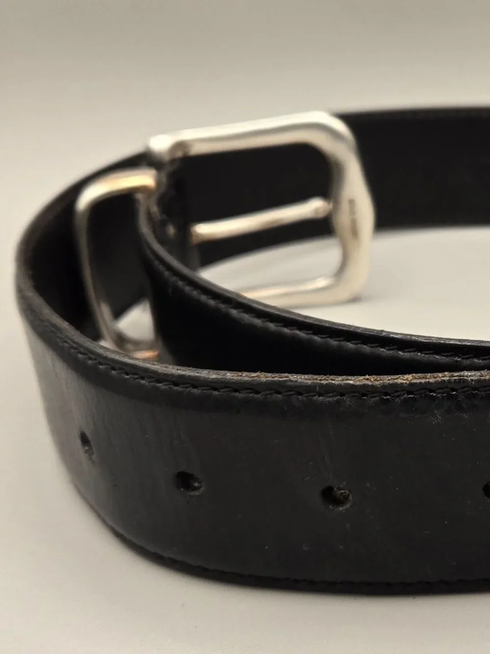 Fossil Black Genuine Leather Belt/BT115200102/Medium